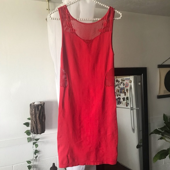 Arden B Bodycon Pink/Red Mini Dress - Picture 5 of 8